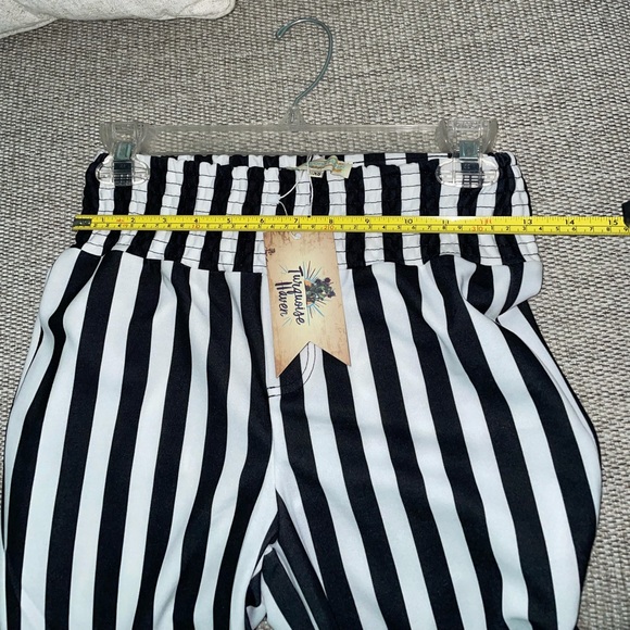NWT Turquoise Haven Black Striped Wide Bell Bottom - Picture 12 of 15